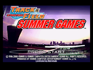 International Track & Field - Summer Games (Europe) (En,Fr,De) Title Screen
